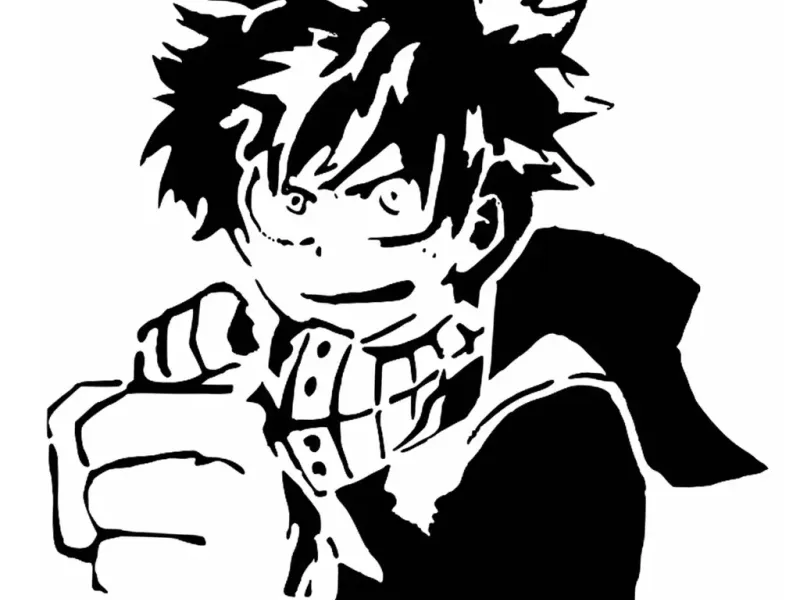 Izuku midoriya stencil 2