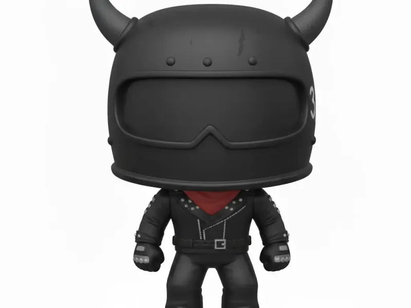 funko,BIKER,casco cuernos