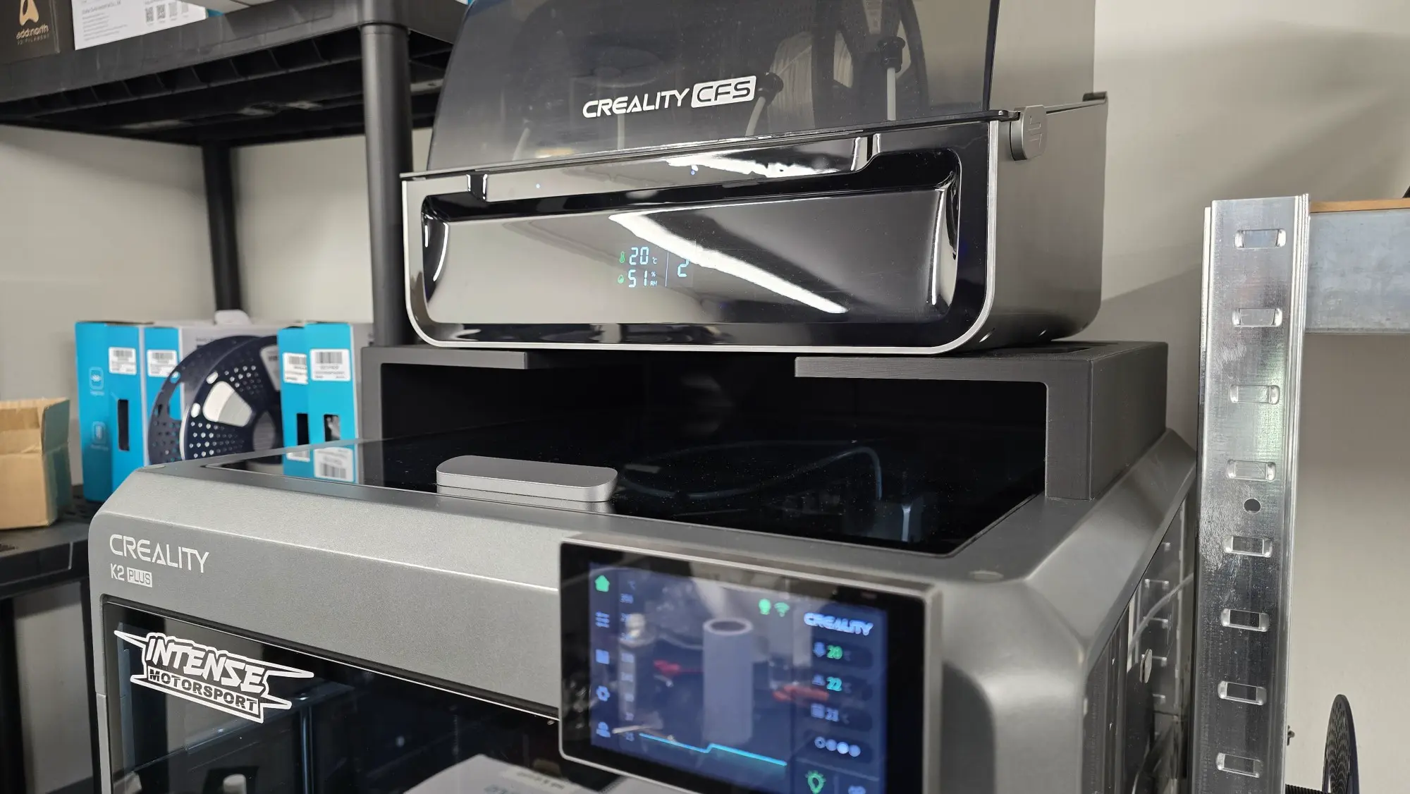 K2 Plus - CFS Riser Mount with Glass Lid Locks