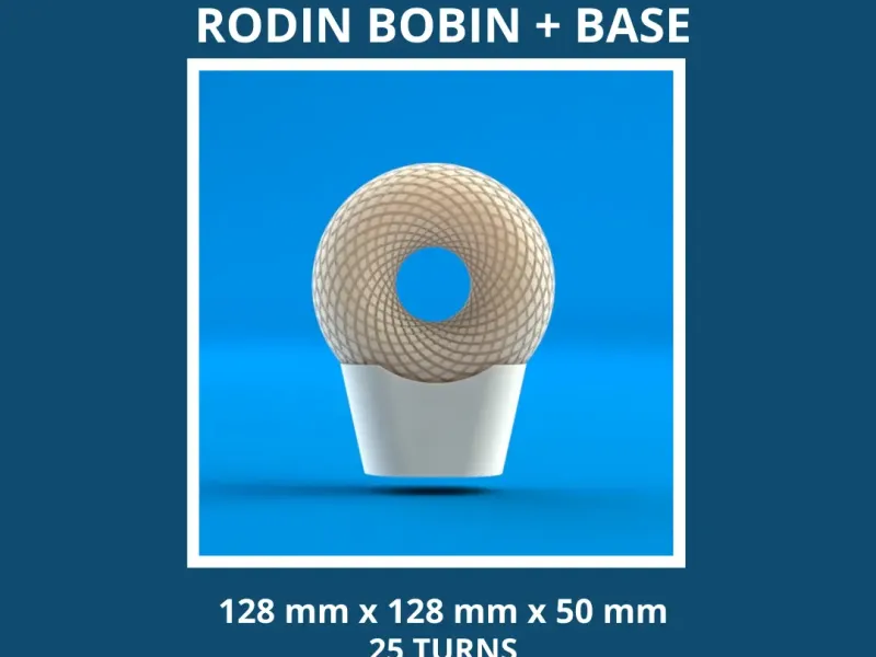 RODIN BOBIN COIL MEDIUM DIMENSION 128 x 128 x 50 mm 25 TURNS