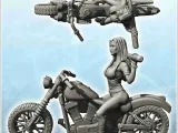 Beyzbol sopalı seksi kadın motorcu (6) - minyatür manzara-3
