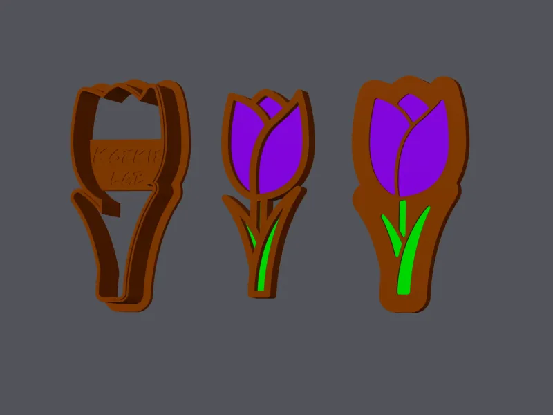 Tulip - Cookie Cutter with stamp and embosser