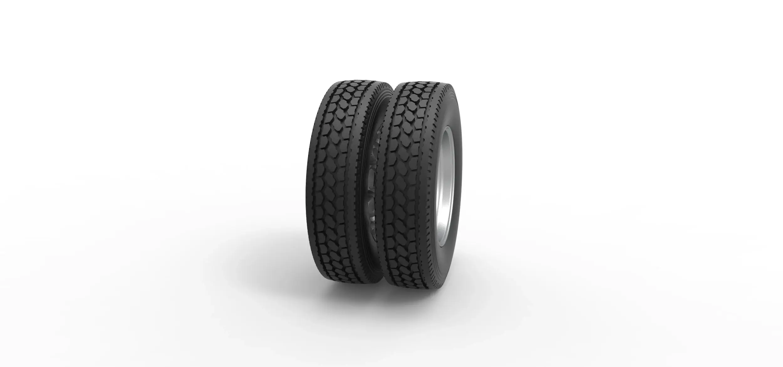 Rear custom wheel of semi truck V6 Scale 1:25