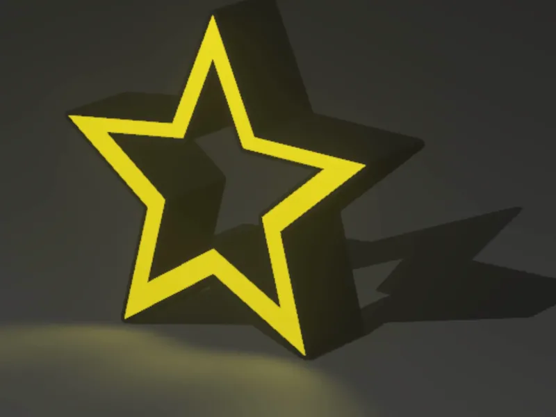 Lightbox Yellow Christmas  Star