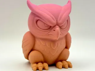 Grumpy Owl Figurine