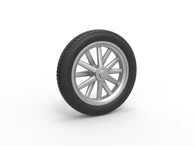 Front wheel of old school dragster Version 1 Scale 1:25