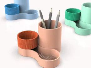 Desktop Pen Holder, 3D Organizer; Pen, Brush & Small Office