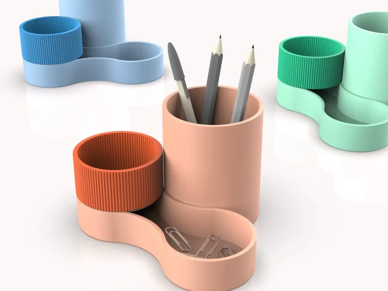 Desktop Pen Holder, 3D Organizer; Pen, Brush & Small Office