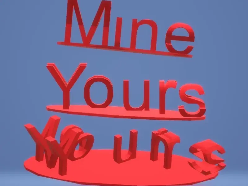 Yours and Mine valentines text flip