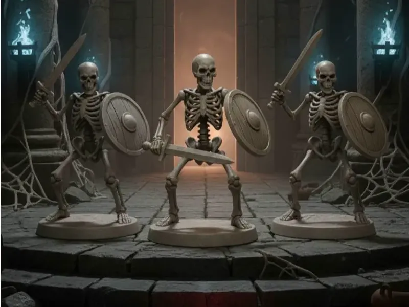 DnD 3 Skeletons (5cm)
