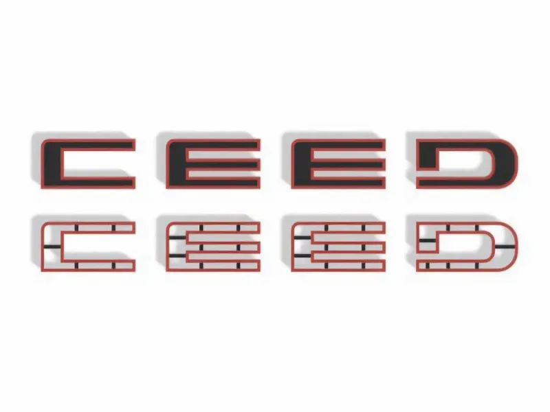 Kia Ceed grill letters - 2 designs