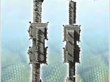Great orc wall with shooting platforms and wooden battlement-3