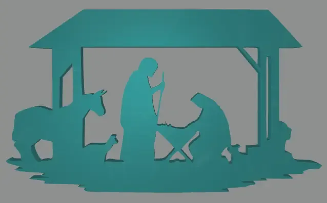 Christmas Manger Silhouette