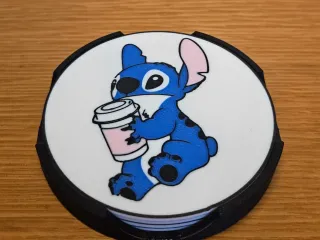 Stitch Coaster Set and Case