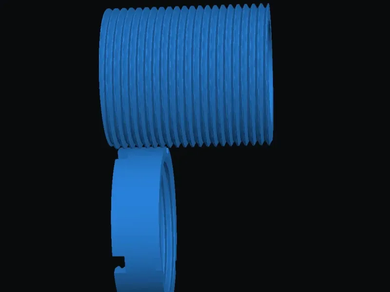 adaptador +tubo de rosca e trava 