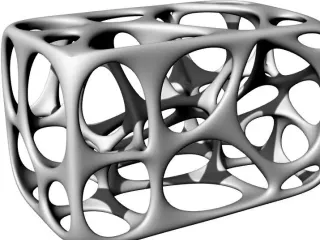 Prisma con interior en voronoi 3D