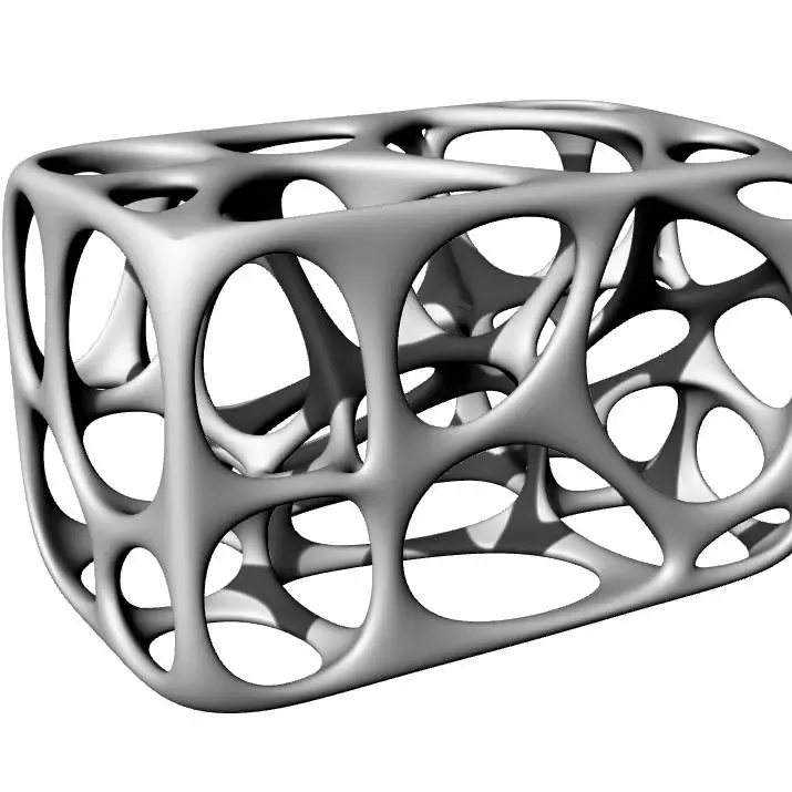 Prisma con interior en voronoi 3D