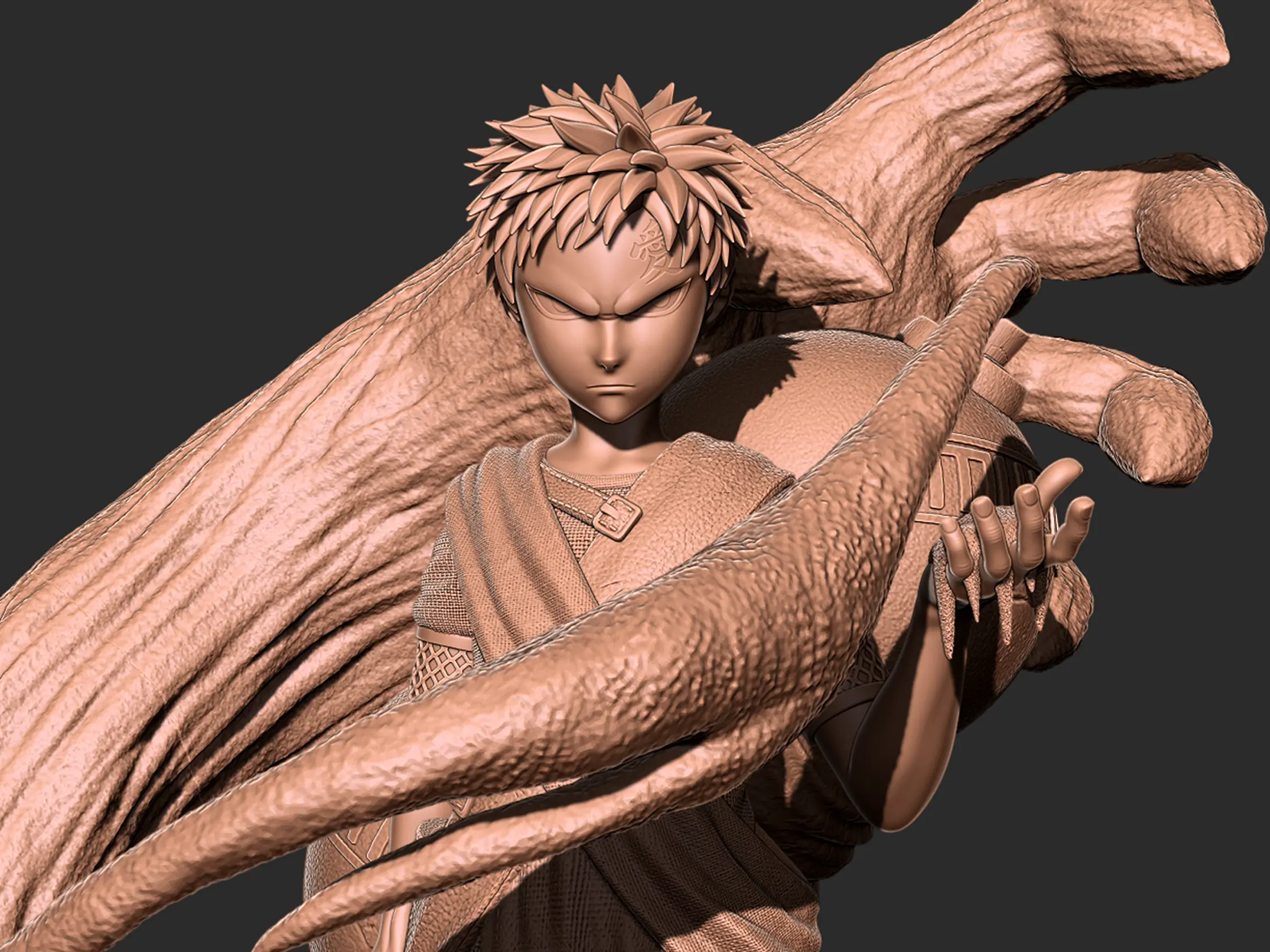 Gaara - Naruto modèle imprimé en 3D