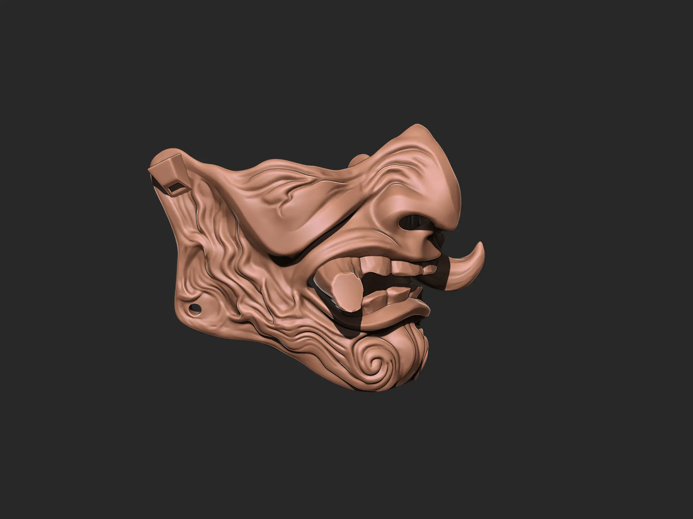 Upper Fangs Mask 3d print model