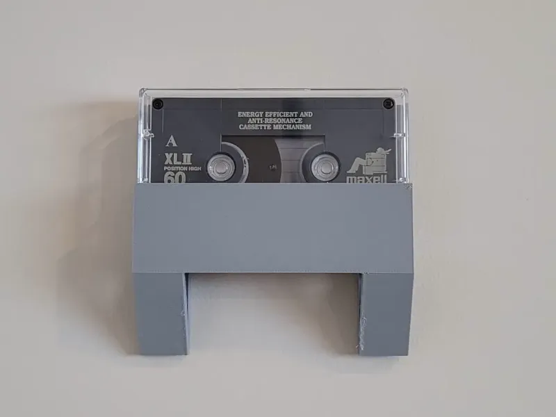 cassette tape wall mount / holder ( with supports )