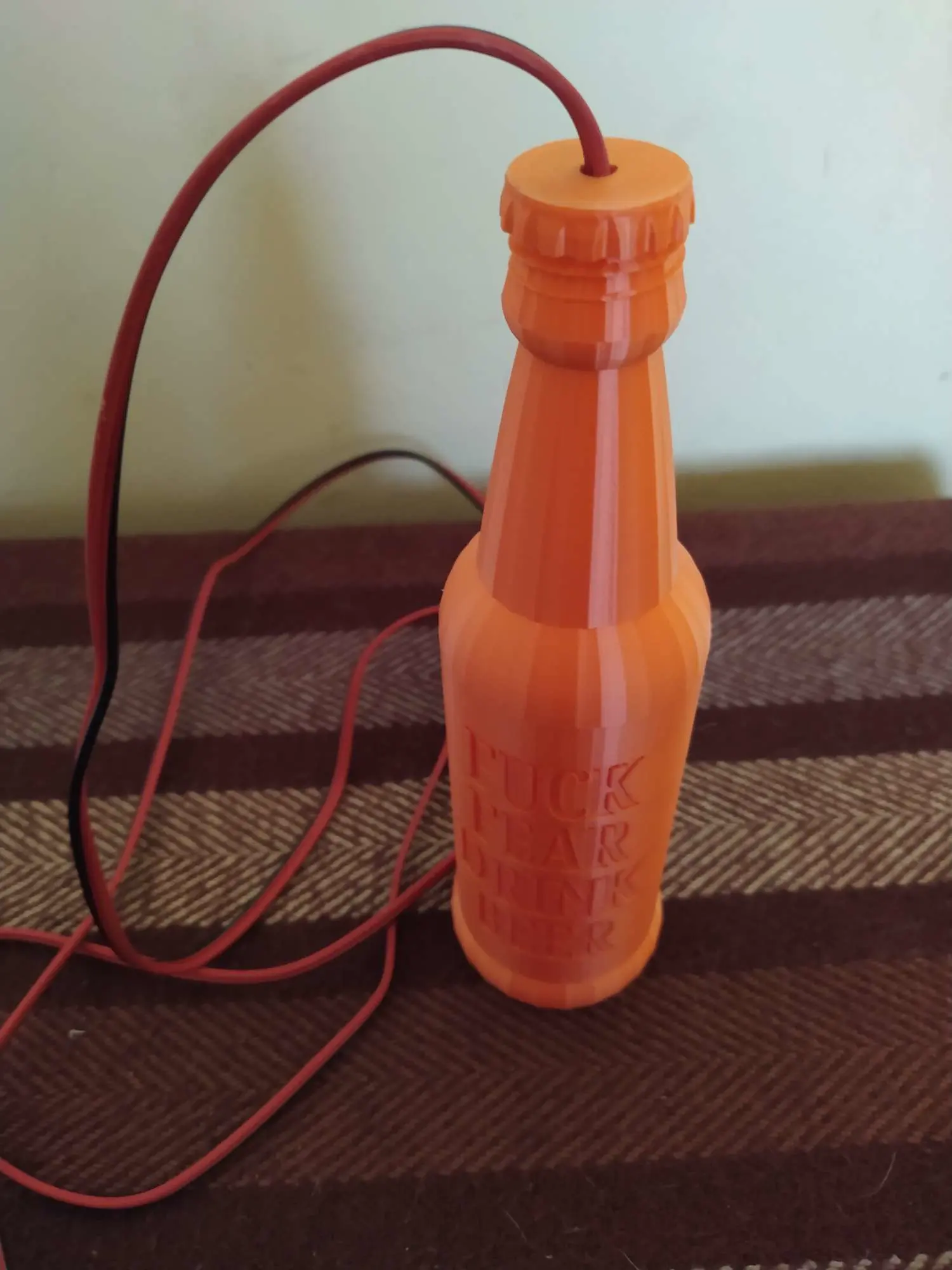 fuck fear drink beer lampshade 