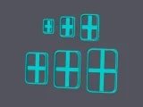 Rounded Rectangular Cookie Cutters ratio 2x3-0
