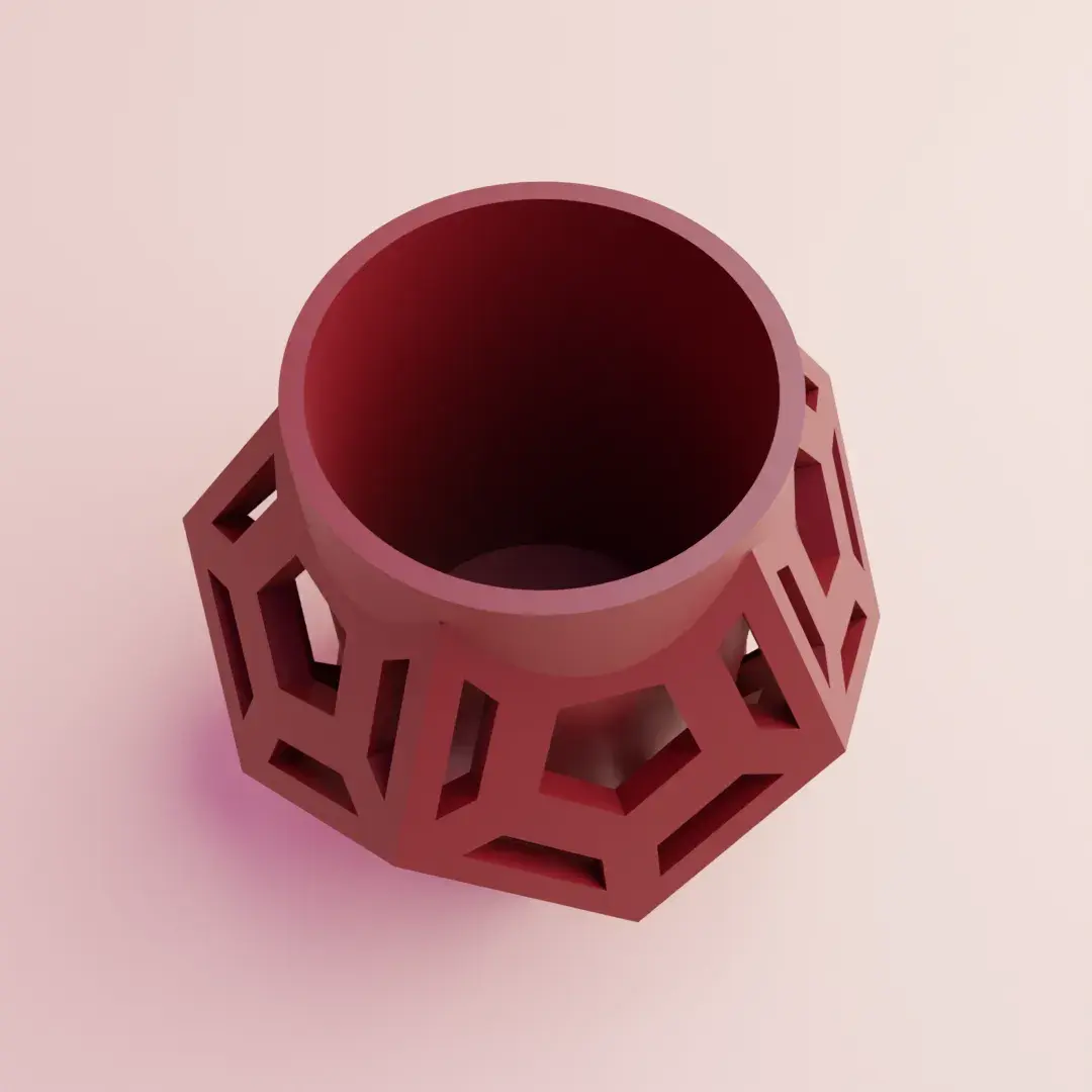 cool void dodecahedron pencil holder idea