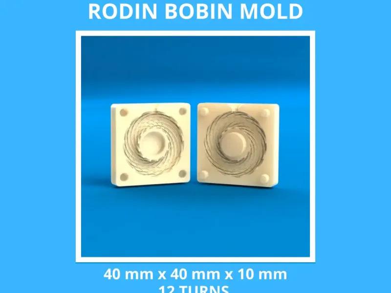 STAMPO FAMIGLIA BOBIN PER GIOIELLI STAMPO IN SILICONE - 40 X 40 X 10 MM 1