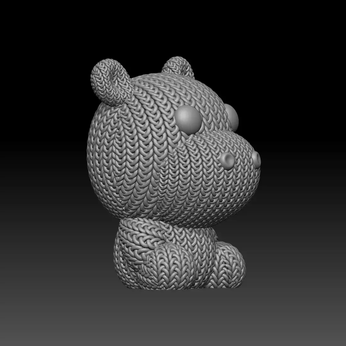 Knitted Hippo