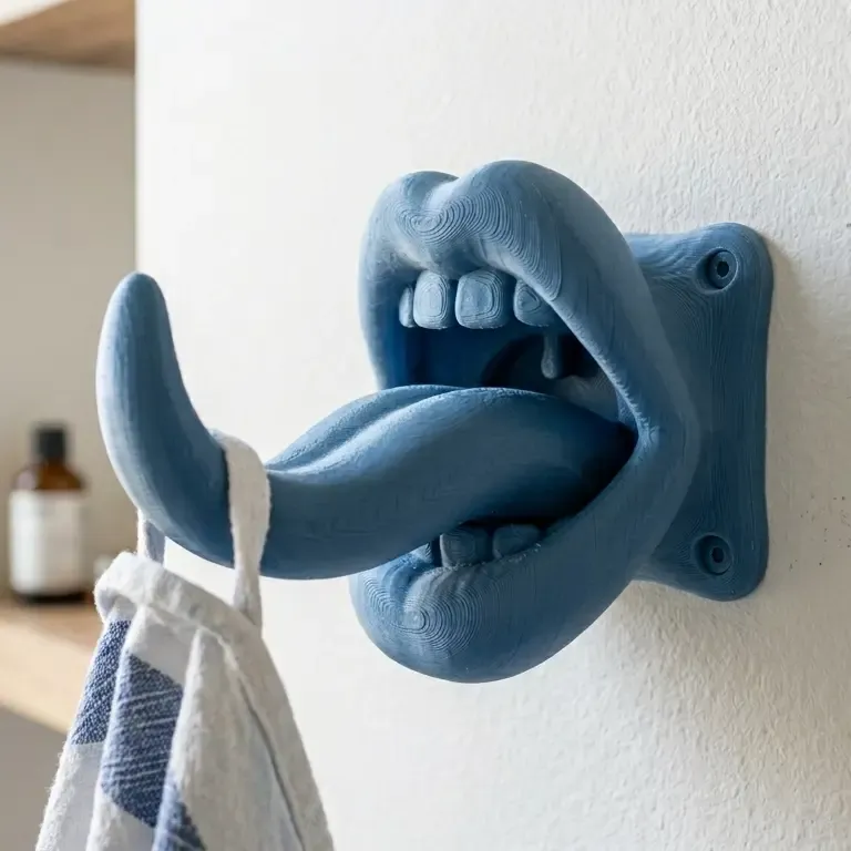 Surreal Mouth Wall Hook - Functional Art for Your Home

