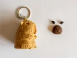 Knitted Capybara Keychain-2