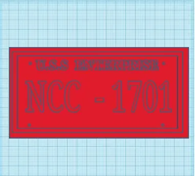 NCC 1701 Licence Plate