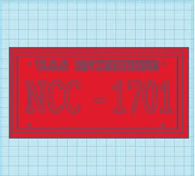 Plaque d'immatriculation NCC 1701