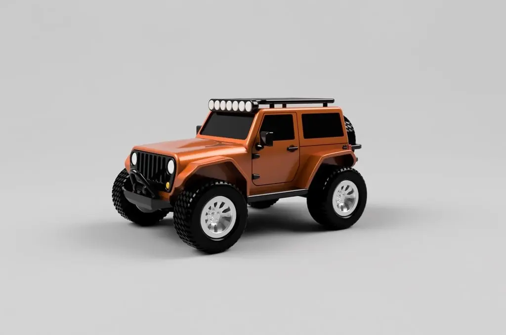 2-door JEEP Wrangler - fully printable