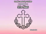 Easter Cross Cookie Cutter, Cross and Flowers, Flowers, Cross-1