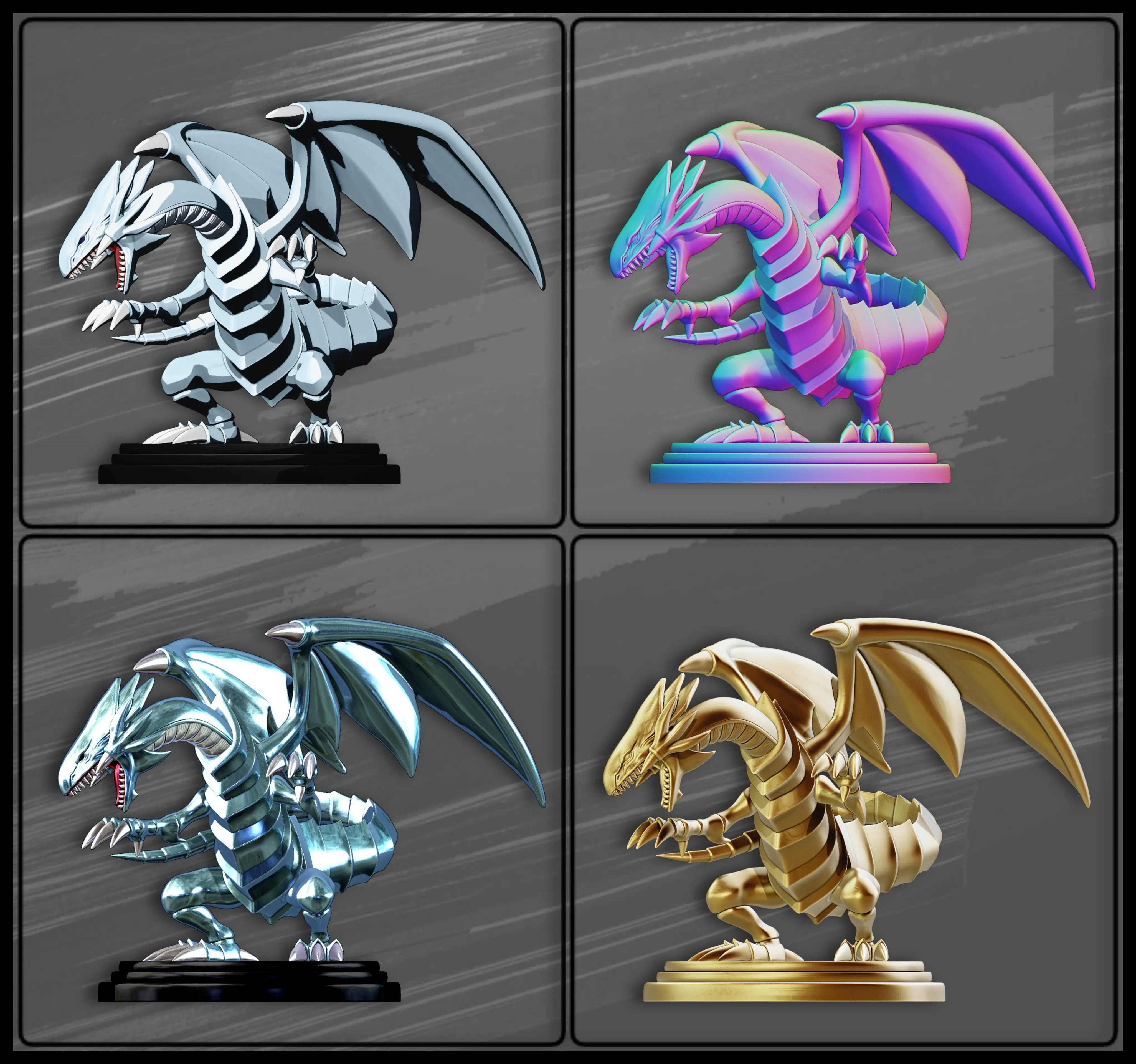 BLAUÄUGIGER WEISSER DRACHE FIGUR 2 - YUGIOH