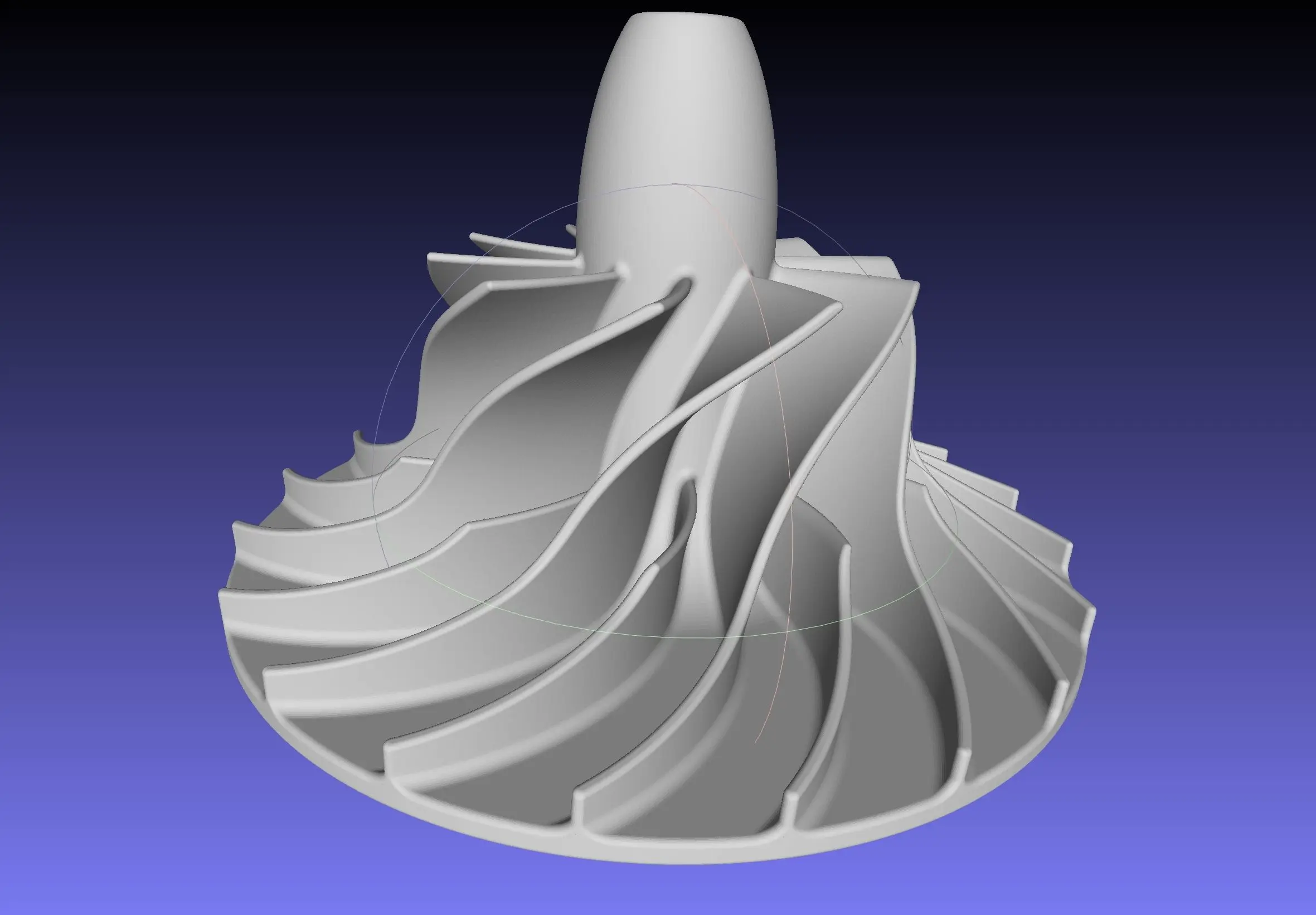 Bomba radial imprimible Modelo de impulsor de turbobomba