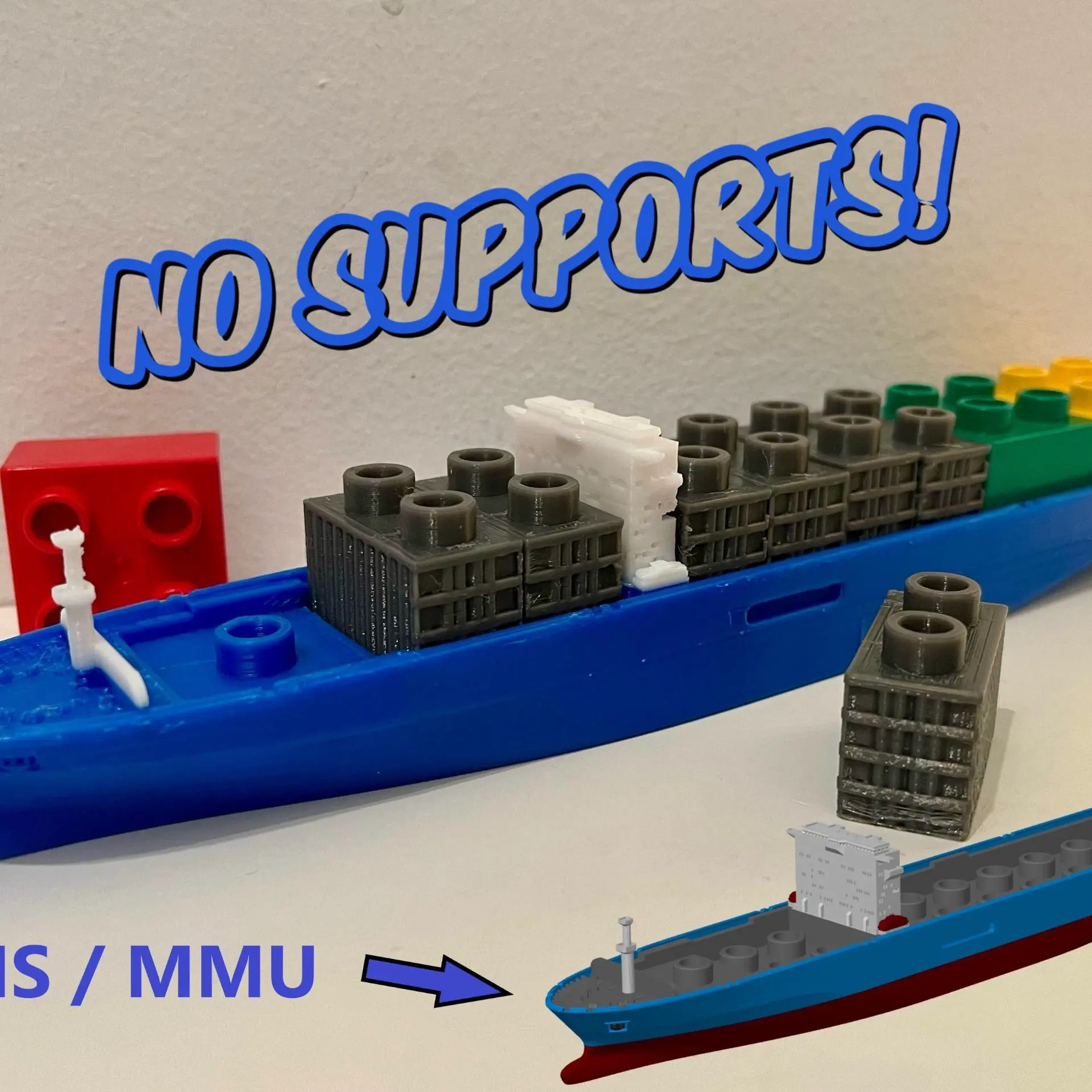 3D Printer Files | 3MF File | Lego Duplo Container Ship (floating & no ...