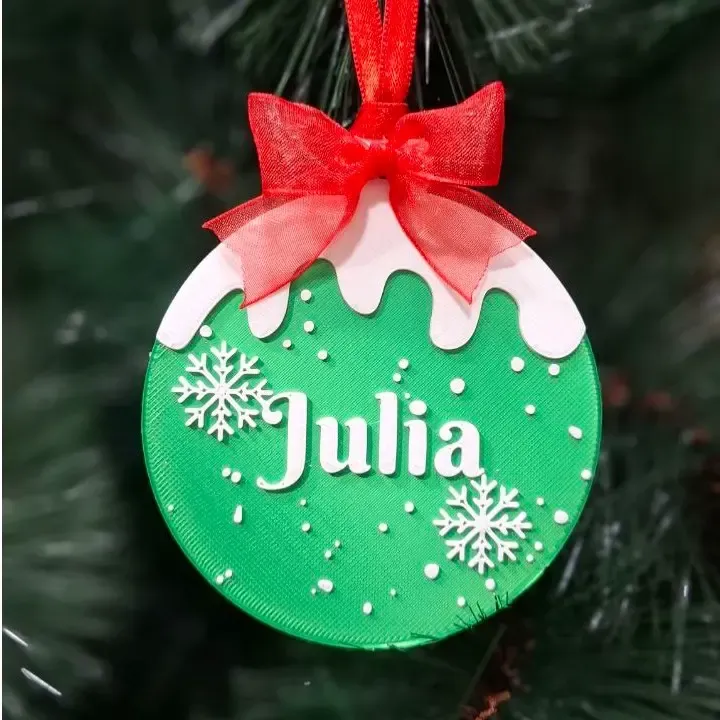 Christmas tree snow flakes ornament