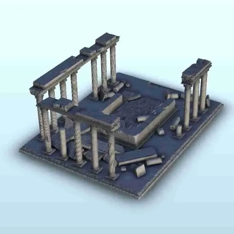 Temple in ruins 7 - miniatures warhammer terrain scenery