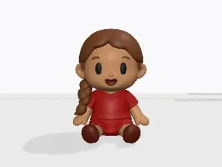 Cute girl sitting