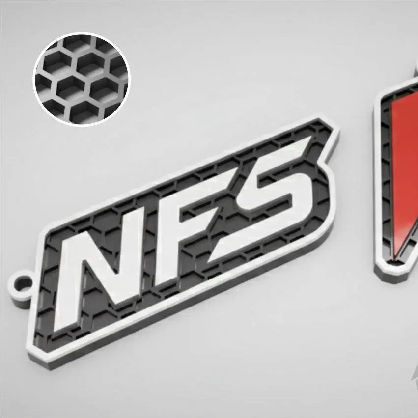 3D Printer Files | 3MF File | Need for Speed NFS logo keychain