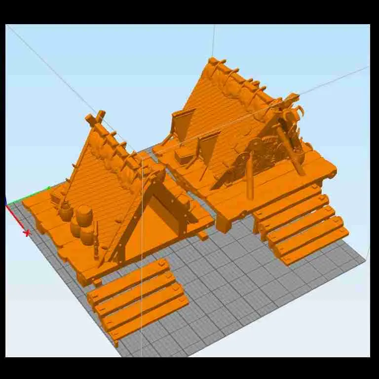 Viking huis 27 - decor middeleeuwse miniaturen warhammer