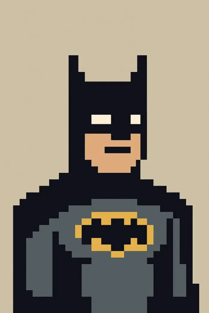 Batman 8 Bit Animation 3D Printer Files | 3MF File | Hueforge Batman 8 Bitss Wall Art ...