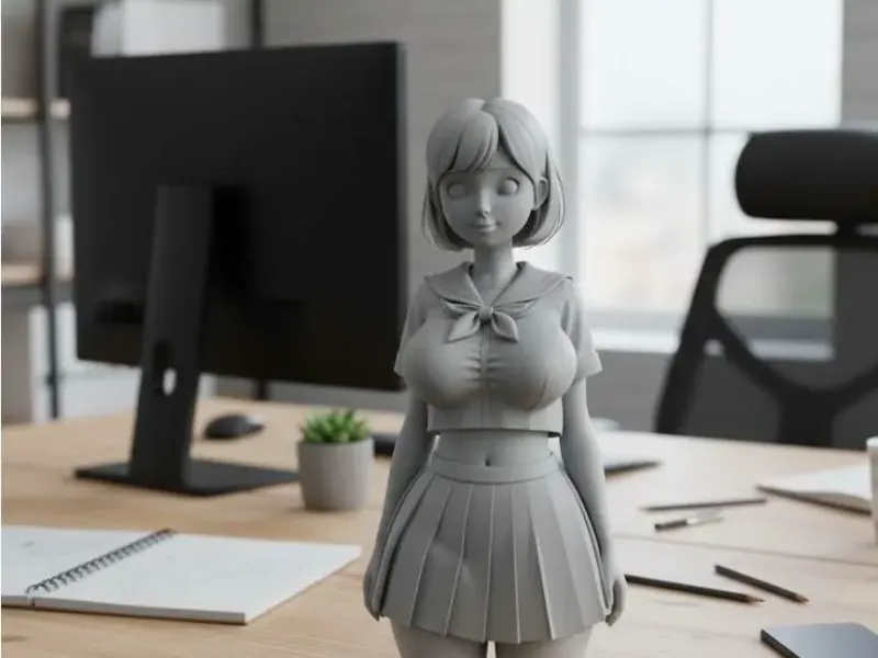 Japanese girl in school uniform