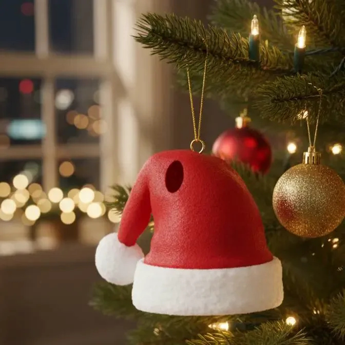 christmas hat, Gorrito navideño, colgante, adorno