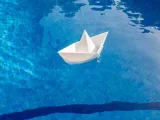 Floating paper boat-1