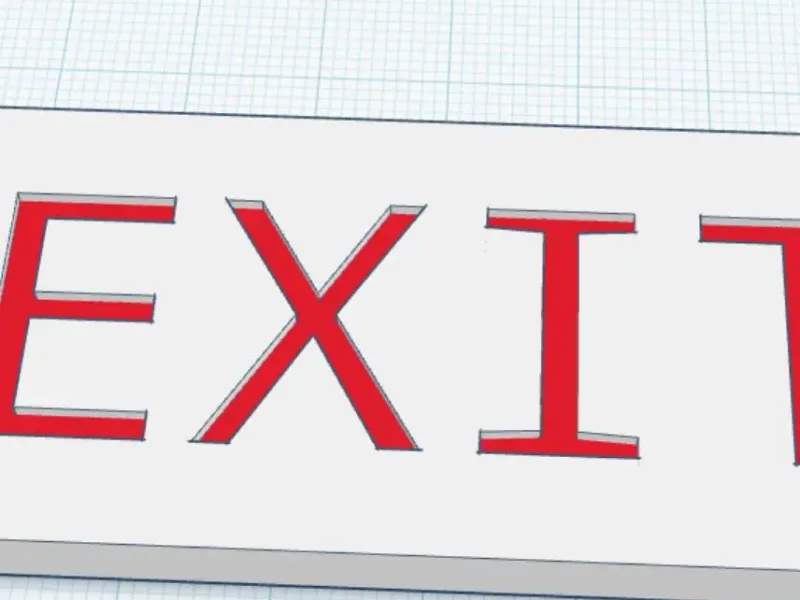 Exit Sign with left,right,or no arrows