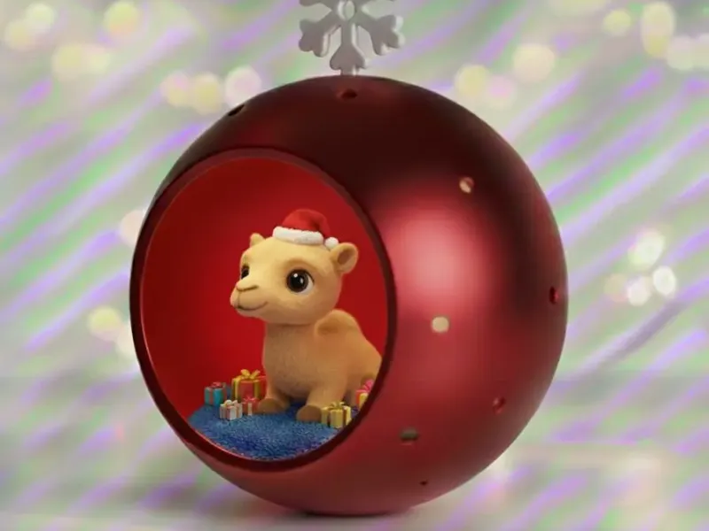 Christmas Baby Camel Sphere