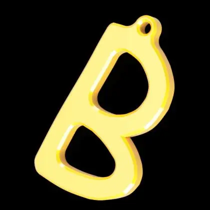 Keychain Letter B  Pendant